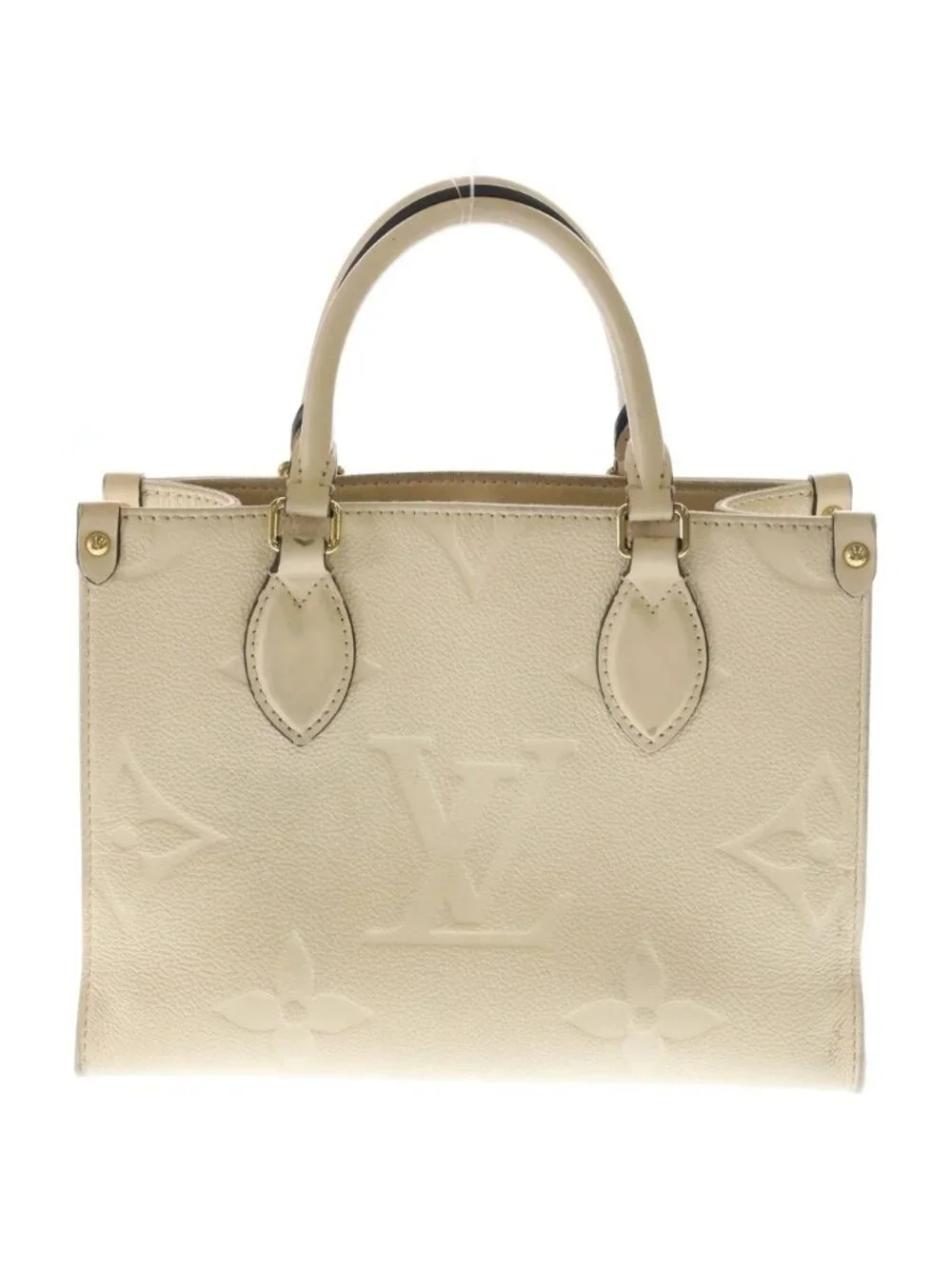 Louis Vuitton Monogram Empreinte On The Go PM Cream 2-Way Shoulder Bag Ivory